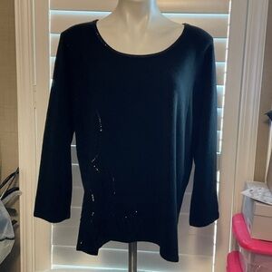 TanJay Black Crew Neck Sweater